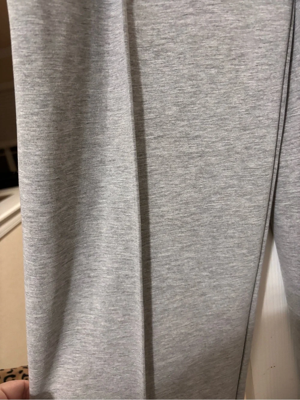 Commense Wide-Leg Drawstring Pants — Light Gray
